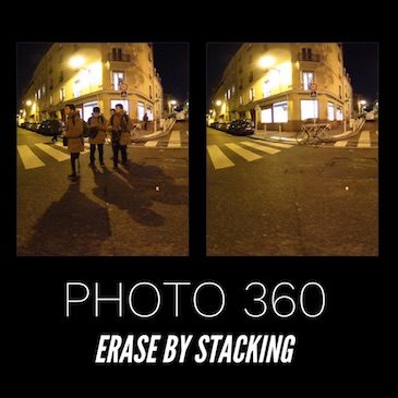 360 Photo : Erase by stacking